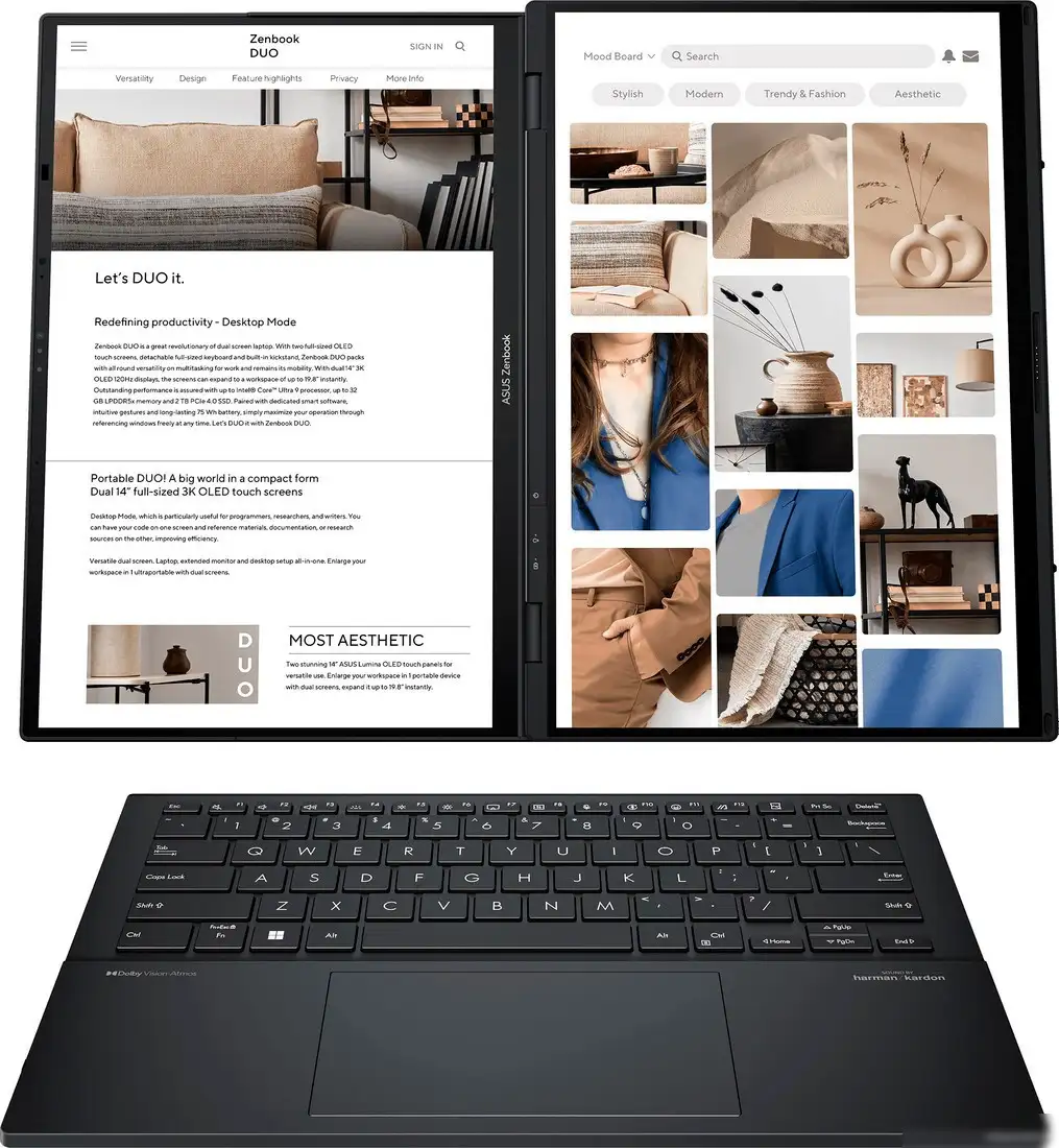 Рабочая станция ASUS Zenbook Pro 14 Duo OLED UX8406MA-QL056W – фото товара