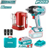 Total TOSLI240313 (гайковерт, миксер, 1 АКБ, кейс) – изображение в каталоге