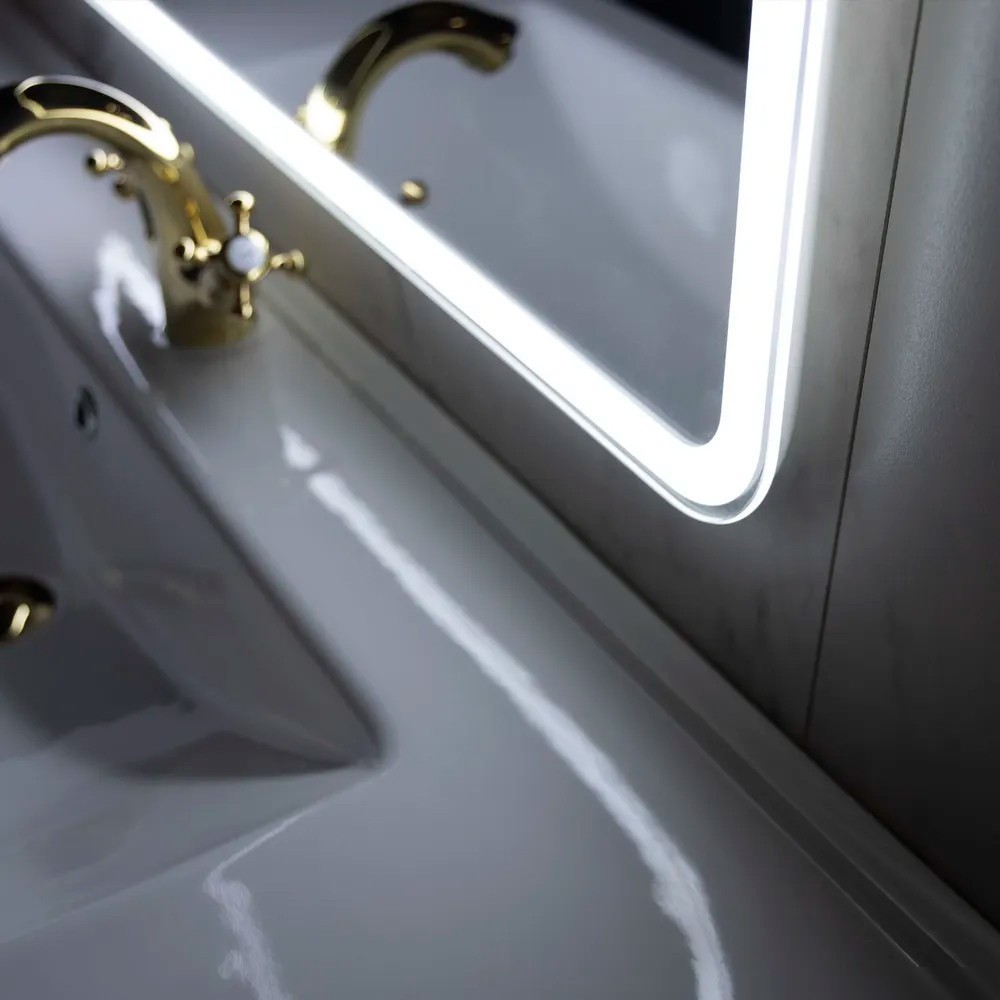 Пекам Зеркало Marta 1 80x80 marta1-80x80scl (с подсветкой, сенсором на прикосновение и часами) – фото товара