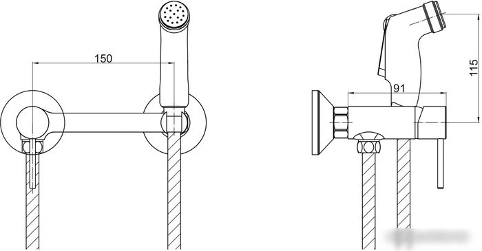 Гигиенический душ РМС РМС-Л1-5 - фото товара