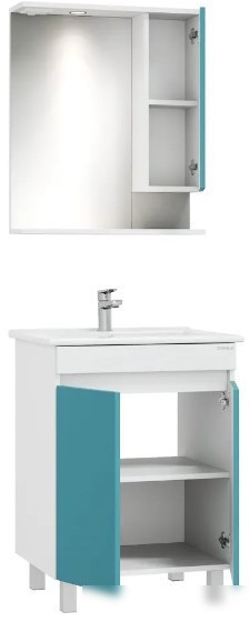 Onika Шкаф с зеркалом Марви 60 206089 (бирюзовый) – фото товара