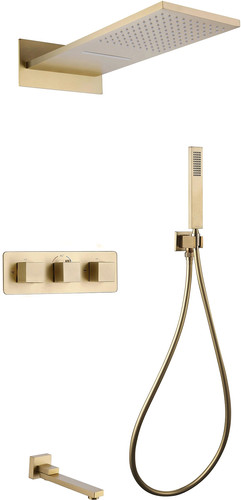 Душевая система Abber Daheim AF8253G (золото матовое) - изображение в каталоге