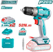 Дрель-шуруповерт Total TDLI20453 (с 2-мя АКБ, кейс) – изображение в каталоге