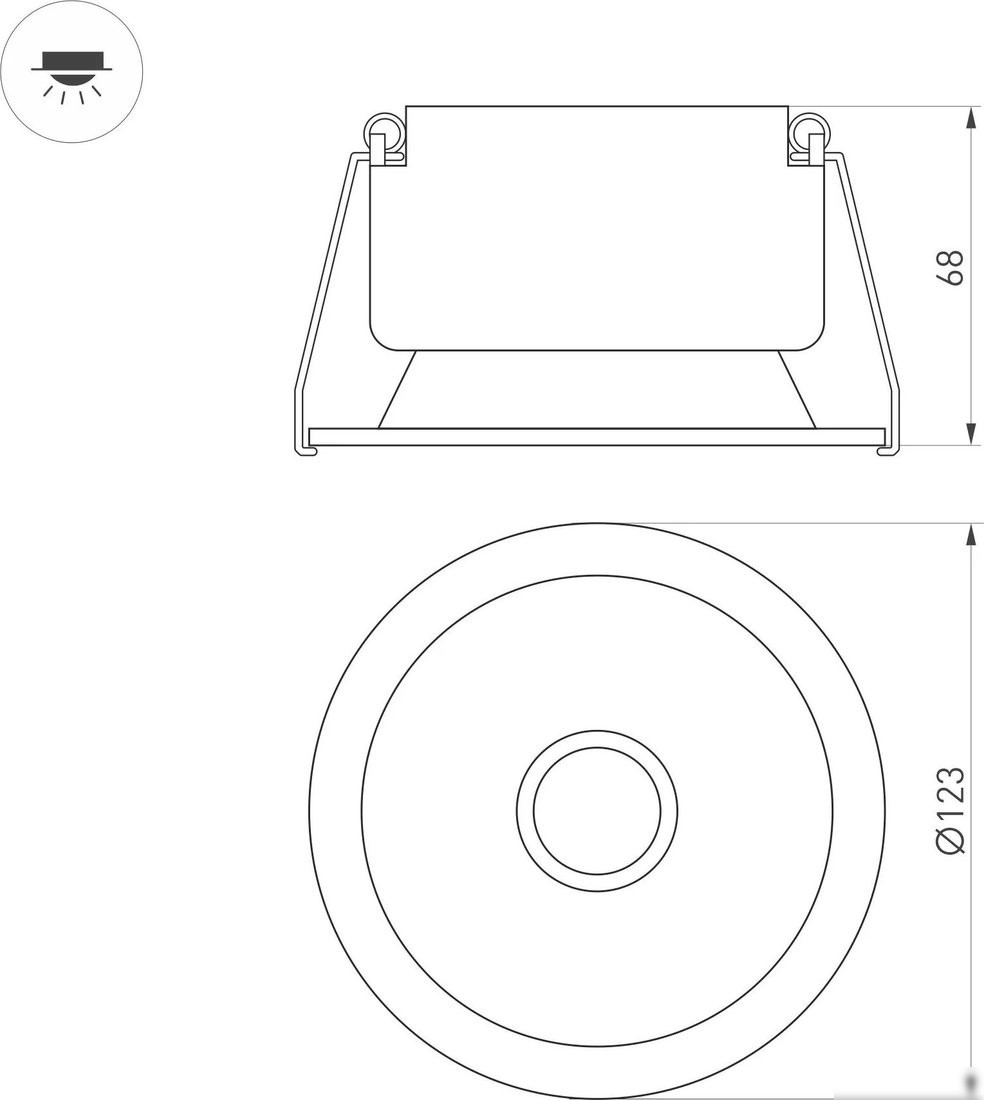 Точечный светильник Arlight MS-HARBOR-R123-20W Warm3000 BK 36deg 048284 – фото товара