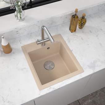 Кухонная мойка ZorG Rock 46 Premium beige - изображение в каталоге