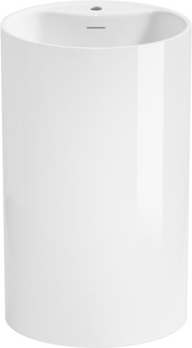 Умывальник Wellsee Coquillage 232801000 (отдельностоящий, с отверстием под смеситель, цвет глянцевый белый) - изображение в каталоге