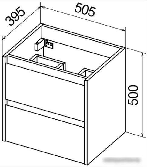 BelBagno Тумба под умывальник Kraft 39-500/390-2C-SO-PP (pino pasadena) – фото товара