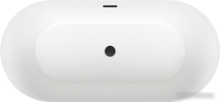 Ванна Wellsee Chalice Perfection 166x77 230603003 (отдельностоящая ванна белый глянец/мат. черн., экран, ножки, сифон-автомат матовый черный) - фото товара