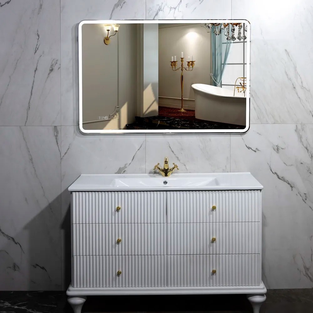 Пекам Зеркало Marta 1 90x60 marta1-90x60dpcl (с подсветкой, сенсором на взмах руки, подогревом и часами) – фото товара