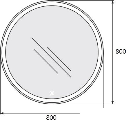 BelBagno Зеркало SPC-RNG-800-LED-TCH – фото товара