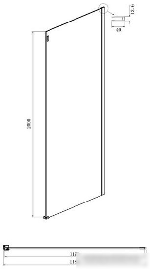 Душевая стенка Ambassador Benefit 120x200 120HX - фото товара