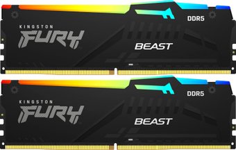 Оперативная память Kingston FURY Beast RGB 2x32ГБ DDR5 5600 МГц KF556C40BBAK2-64 – изображение в каталоге