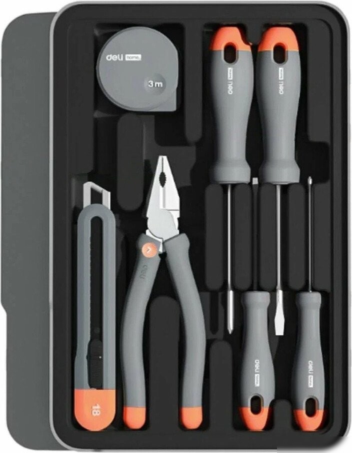 Набор домашнего мастера Deli H1001-ADE (15 предметов) – фото товара