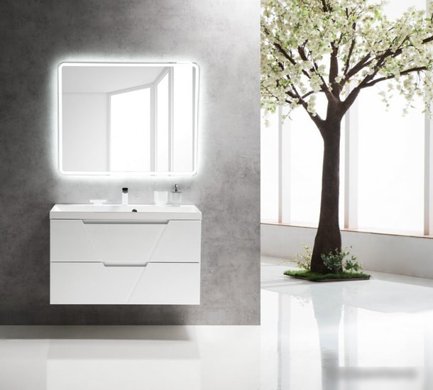 BelBagno Тумба под умывальник Vittoria-1000-2C-SO-BL (bianco lucido) – фото товара
