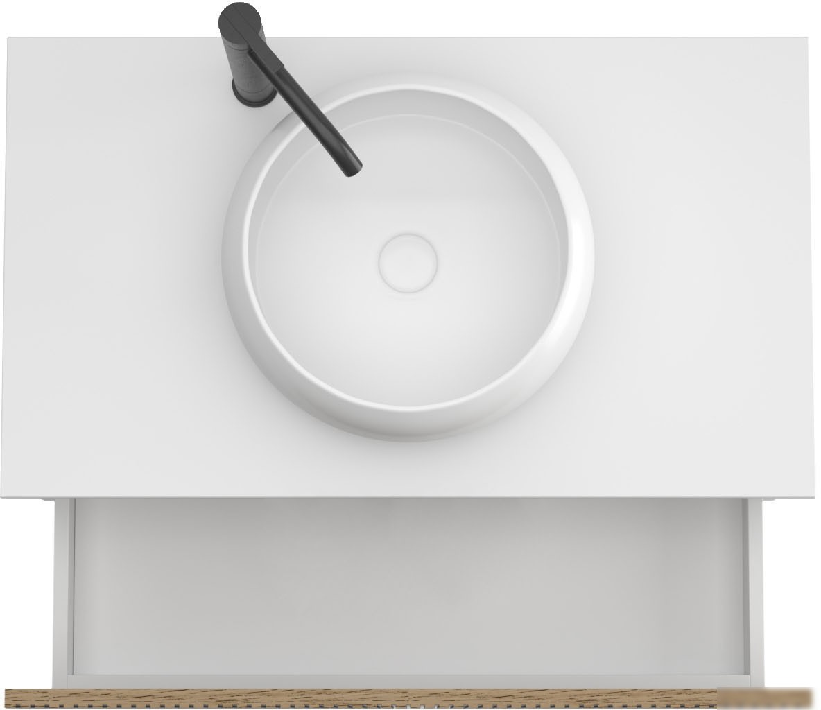 ЗОВ Тумба под умывальник Кито-2 2K80LW0MRMC-LDSPW (белый/тростник) – фото товара