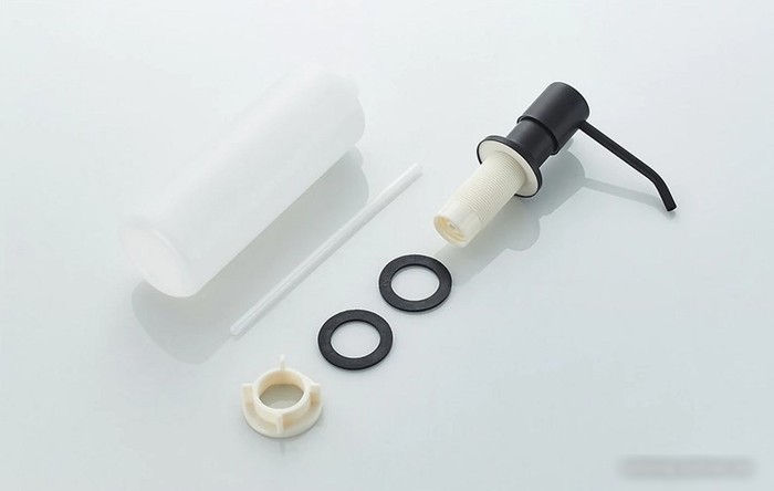 Кухонная мойка БелЭворс Rio + смеситель W74004-2 + дозатор L405F (черный) - фото товара