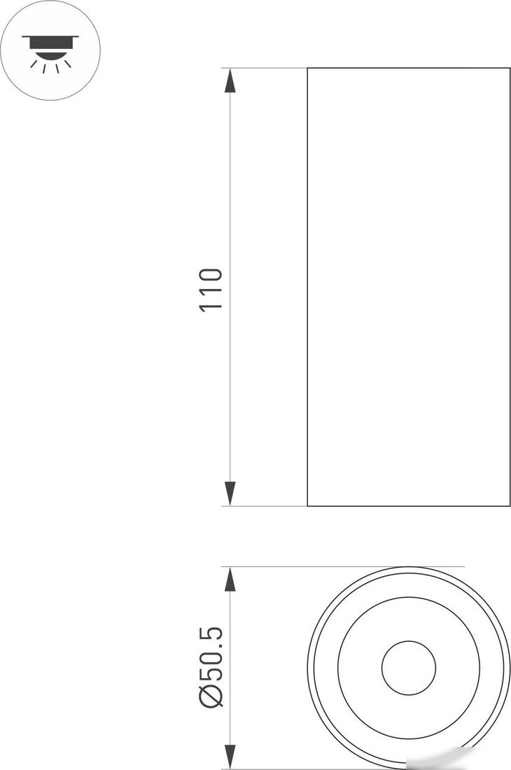 Точечный светильник Arlight SP-GABI-SURFACE-R50-9W Day4000 WH 36deg 050709 – фото товара