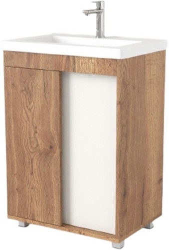Дабер Тумба под умывальник 013 Тобага/Эридан/Артвин 60 Т13.6Т.0.21 (дуб галифакс/белый) – изображение в каталоге