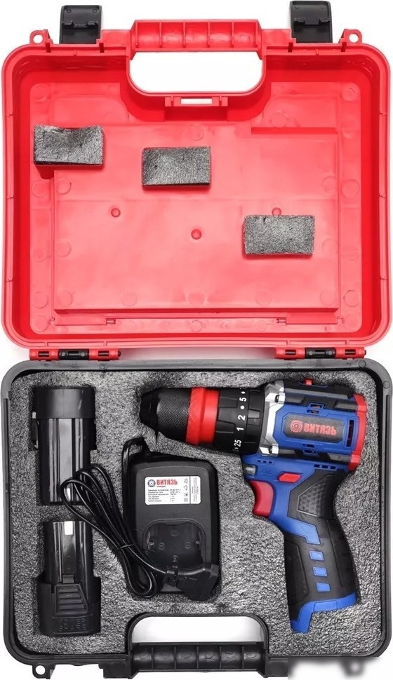 Ударная дрель-шуруповерт Витязь ДА-1016-У10М БСП 18012025 (с 2-мя АКБ, кейс) – фото товара