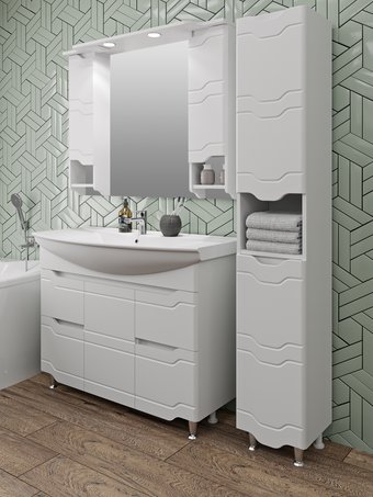 Runo Тумба с умывальником Runo Стиль 105 + Стиль 1050 (напольная) – изображение в каталоге