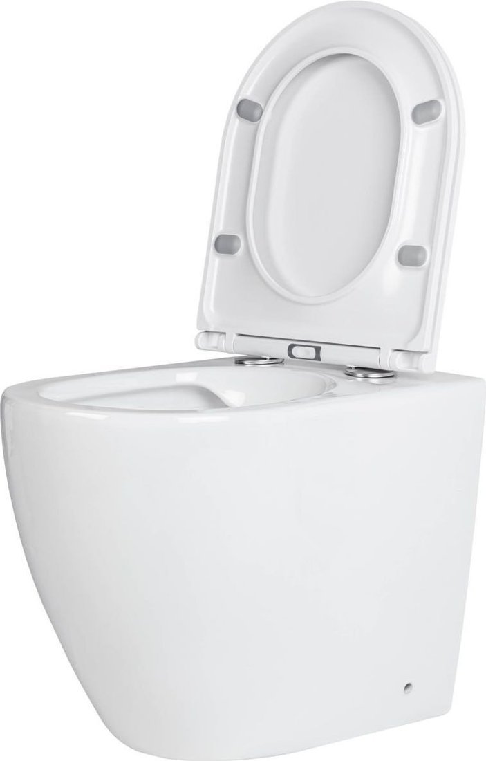 Унитаз приставной Roxen Antares в комплекте с инсталляцией Attach 5 в 1 967074 (кнопка: оружейная сталь) - фото товара