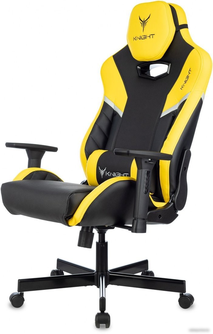 Игровое (геймерское) кресло Knight Thunder 5X (черный/желтый) – фото товара