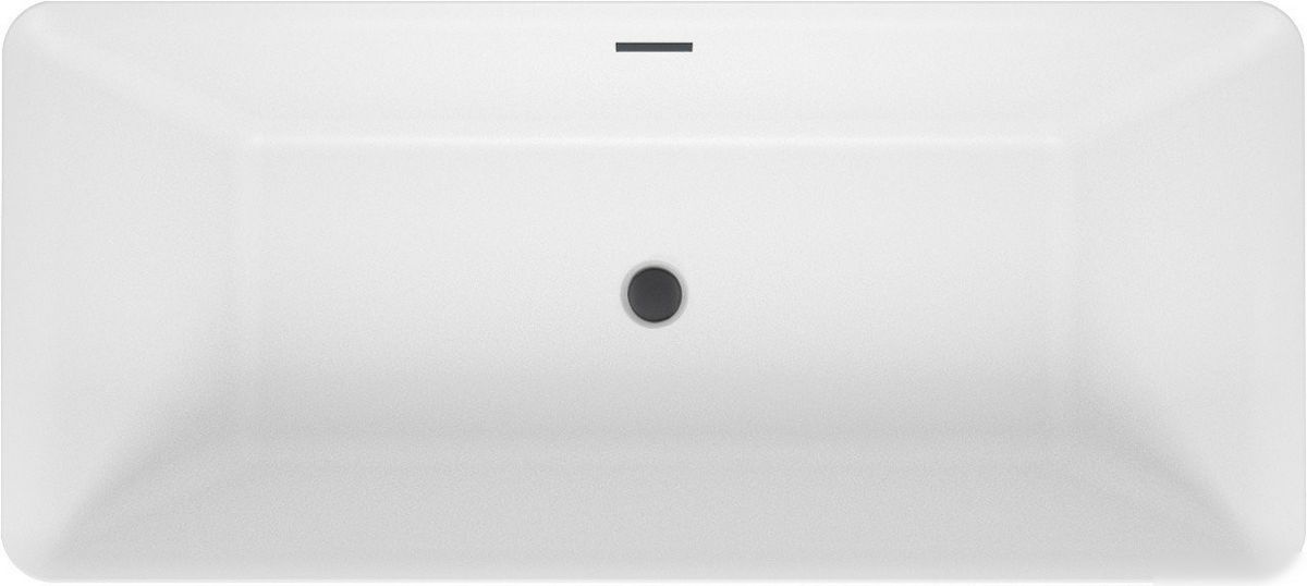 Ванна Wellsee Cute Twin S 168x75 23830103R (отдельностоящая ванна белый глянец, экран, ножки, сифон-автомат матовый черный) - фото товара