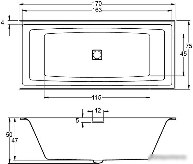 Ванна Riho Still Square Led 170x75 (левая) BR0200500K00131 - фото товара