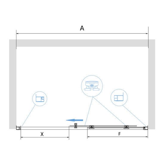 Душевая дверь RGW PA-14W 41081412-15 120 (белый/прозрачное стекло) - фото товара