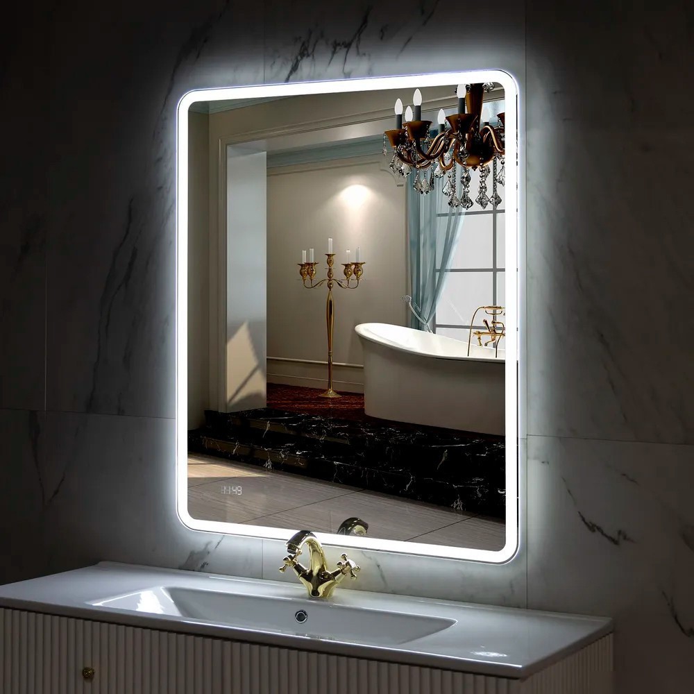 Пекам Зеркало Marta 1 60x90 marta1-60x90dpcl (с подсветкой, сенсором на взмах руки, подогревом и часами) – фото товара