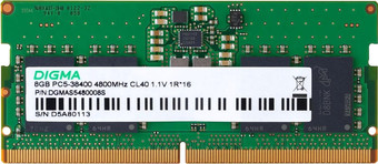 Оперативная память Digma 8ГБ DDR5 SODIMM 4800 МГц DGMAS5480008S – изображение в каталоге