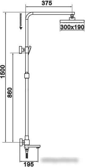 Душевая система Rose R1036H - фото товара