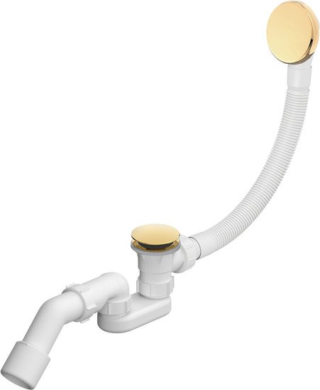 Ванна Wellsee FreeDom 150x80 231101008 (встраиваемая ванна белый глянец, ножки, сифон-автомат золото) - фото товара