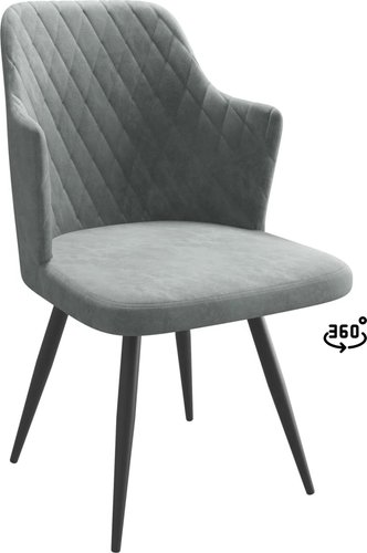 Стул Мамадома Freddy-R1 360 (k10 Антрацит замша Lux/черный) – изображение в каталоге