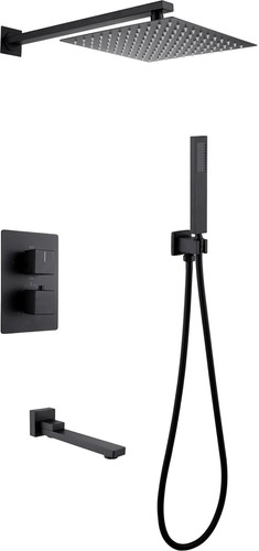 Душевая система Abber Daheim AF8250B (черный матовый) - изображение в каталоге