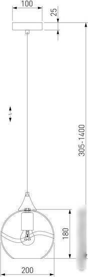 Подвесная люстра Евросвет 50221/1 (голубой) – фото товара