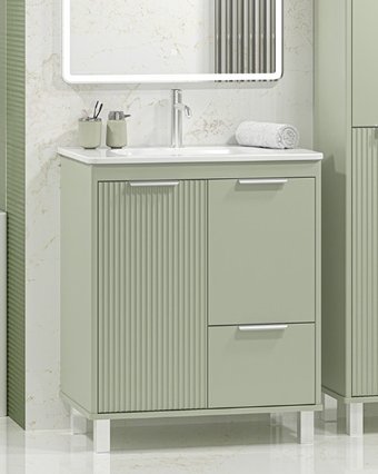 Brevita Тумба с умывальником Risacca Pistachio 70 RIS-06070-0842Я+B-OND070-01 (фисташковый) – изображение в каталоге