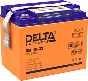 Аккумулятор для ИБП Delta GEL 12-33 (12В/33 А·ч) – изображение в каталоге
