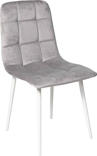 Стул Алвест AV 406-N (светло-серый бархат H-09/белый) – изображение в каталоге
