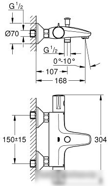 Смеситель Grohe Grohtherm 800 [34576000] - фото товара