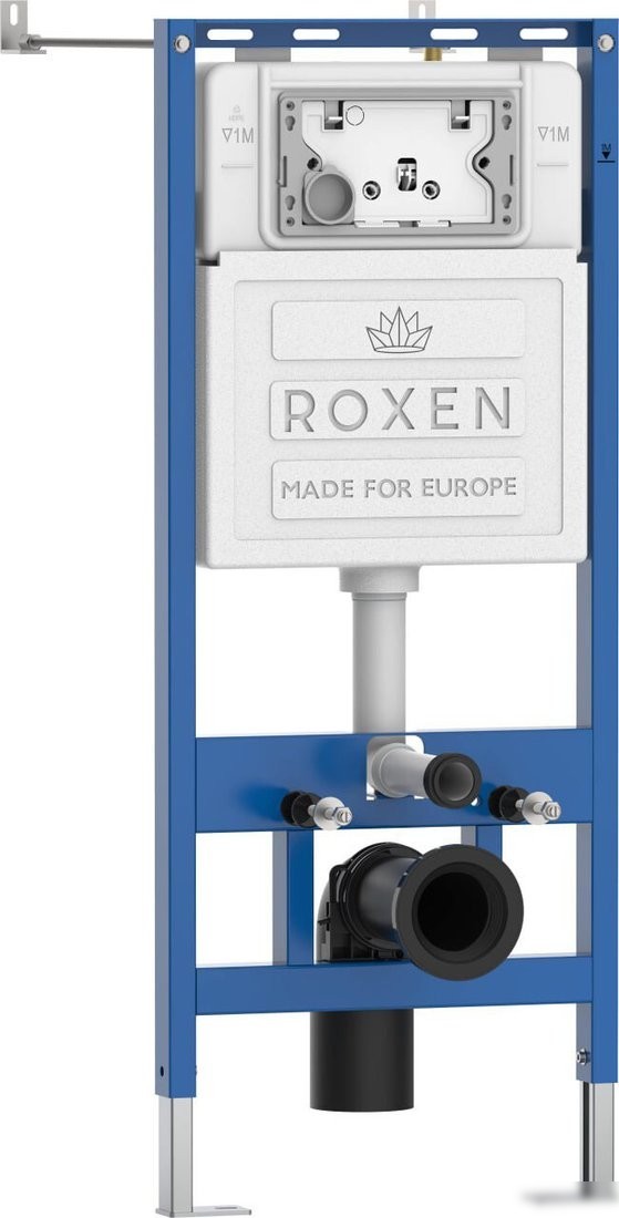 Унитаз подвесной Roxen Berg в комплекте с инсталляцией StounFix Dual Fresh 6 в 1 967234 (кнопка: бежевая) - фото товара