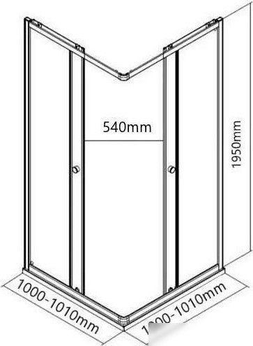 Душевой уголок MaybahGlass MGY-1331-5 (графит матовый стекло/хром матовый) - фото товара