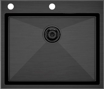 Кухонная мойка Paulmark Kroner-Edge 59 PM775951-GM (вороненая сталь) - изображение в каталоге