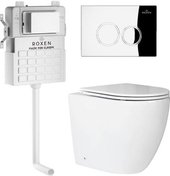 Унитаз приставной Roxen Antares в комплекте с инсталляцией Attach 5 в 1 966891 (кнопка: хром глянцевый) - изображение в каталоге