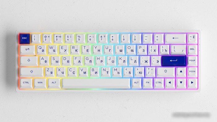 Клавиатура Akko 3068B Plus White & Blue (Akko CS Jelly Pink) – фото товара