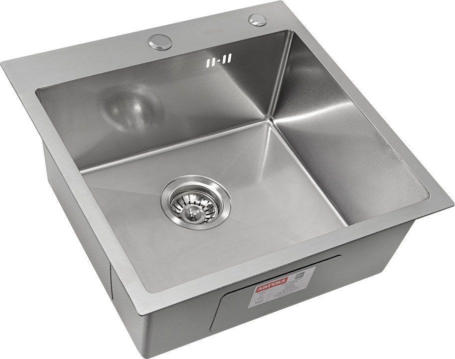 Кухонная мойка ARFEKA Eco AR 500*500 Satin Decor Volcanic Rock - фото товара