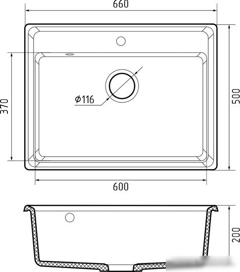 Кухонная мойка GranFest GF-LV-660 (песочный) - фото товара