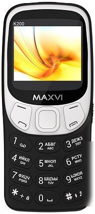 Телефон Maxvi K200 (черный) – фото товара