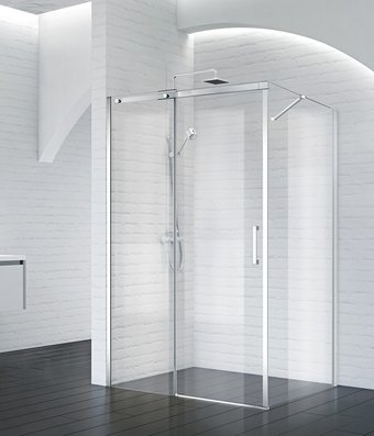 Душевой уголок BelBagno ACQUA-AH-1-130/90-C-Cr (прозрачное стекло) - изображение в каталоге