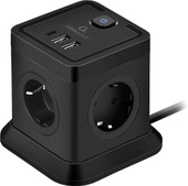 Сетевой фильтр Cablexpert TWR-4-CU2-B-2 – изображение в каталоге